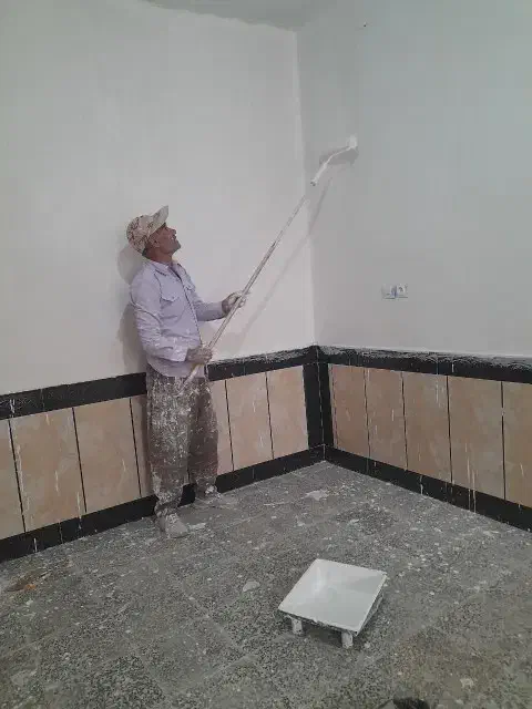 رنگ کاری ساختمان و طرح کاغذ دیواری|خدمات پیشه و مهارت|خرم‌آباد, |دیوار