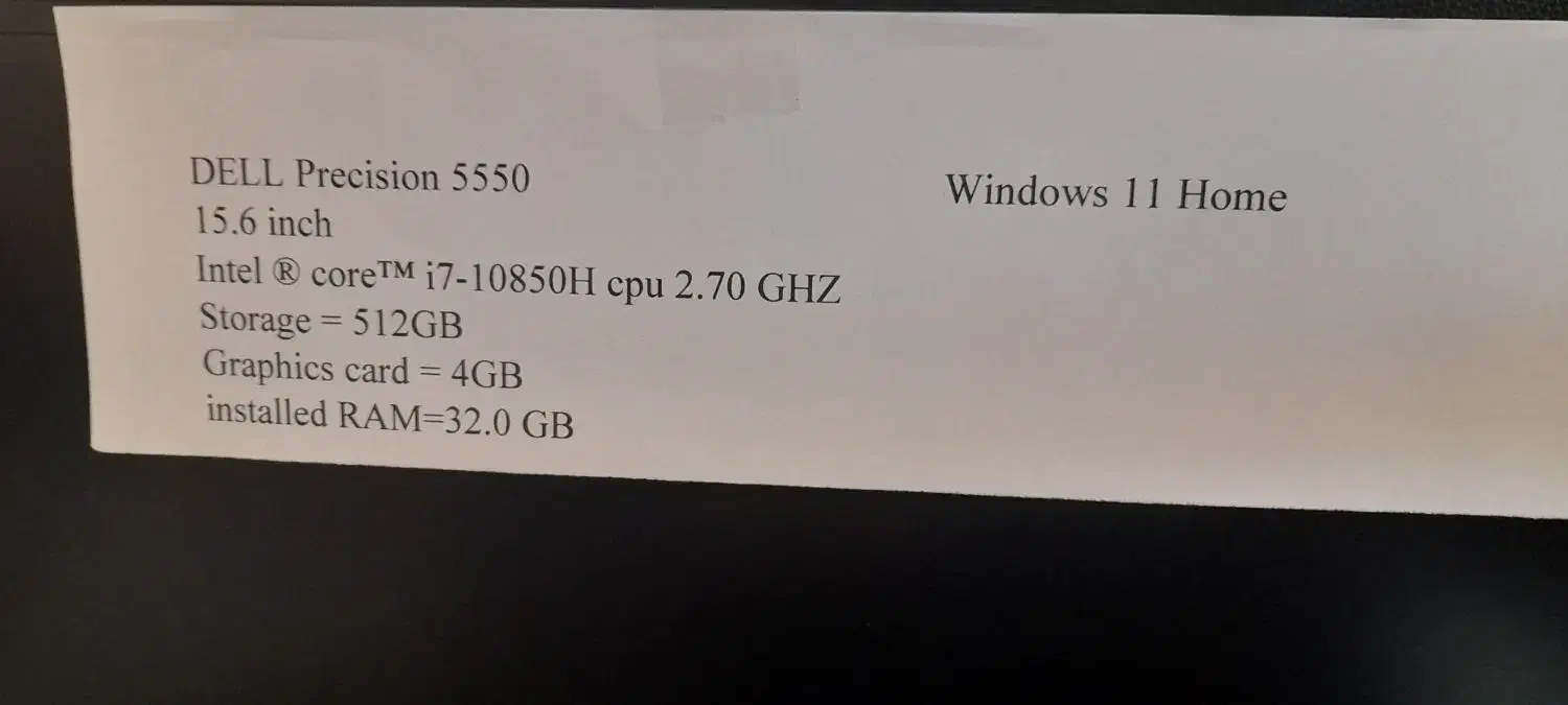 لپ تاپ dell 5550|رایانه همراه|ارومیه, |دیوار