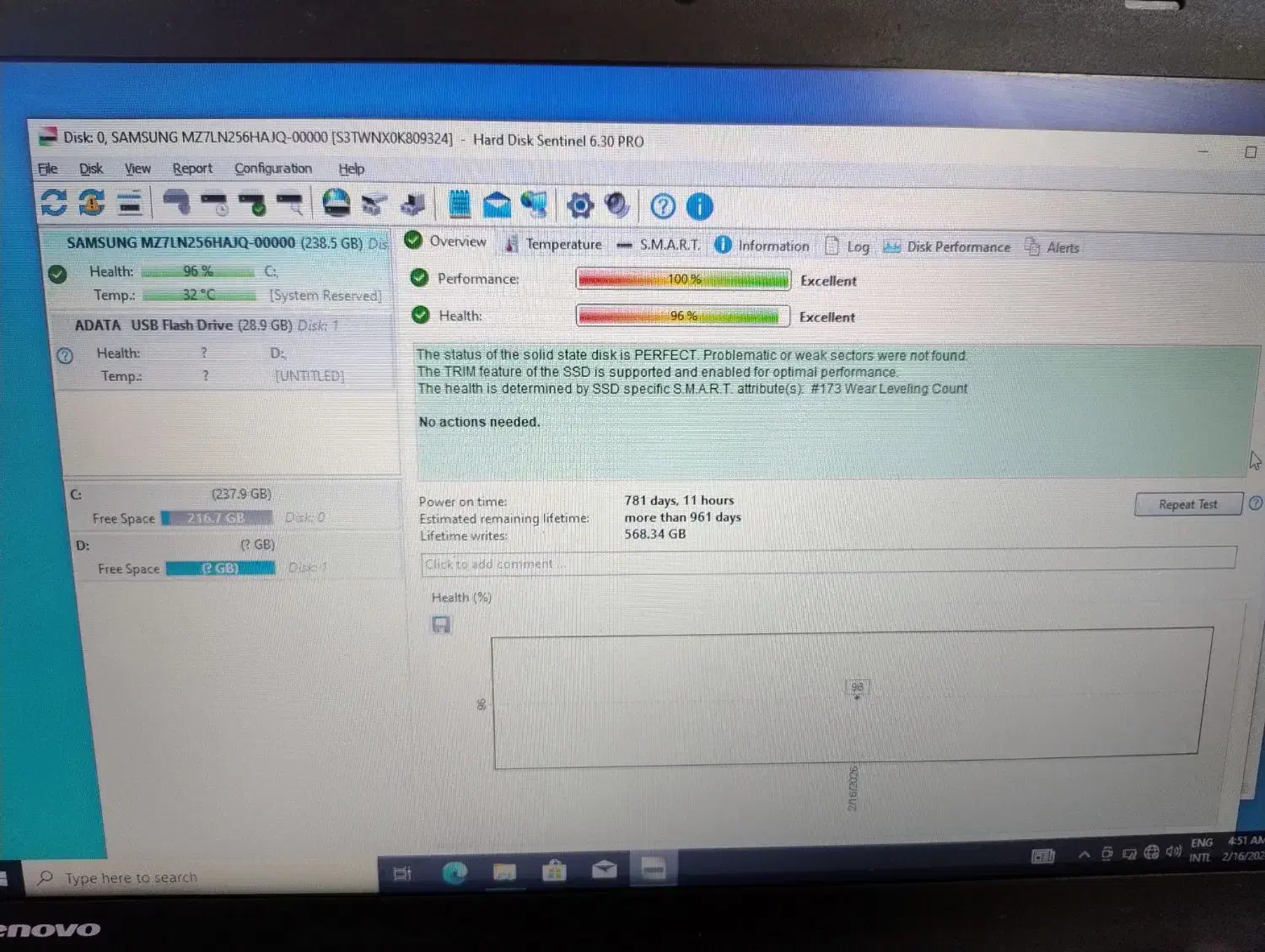 Ssd samsung pm871b 256GB|قطعات و لوازم جانبی رایانه|اصفهان, آفاران|دیوار
