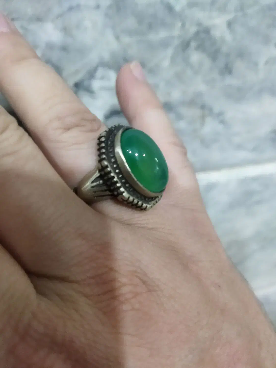 انگشتر دست دلبر عقیق سبز|جواهرات|قم, نوبهار|دیوار