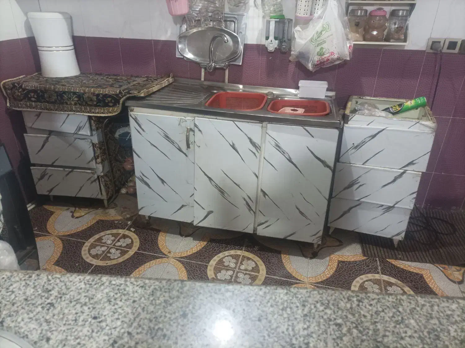 کابینت باظرفشورودوتا نیم متری ،،|مصالح و تجهیزات ساختمان|زابل, |دیوار