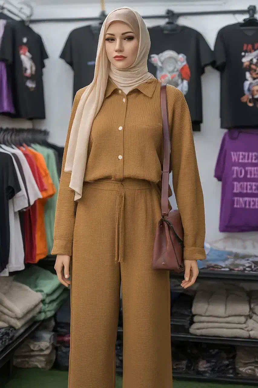 شومیز و شلوار بیسکوییتی|لباس|کبودرآهنگ, |دیوار