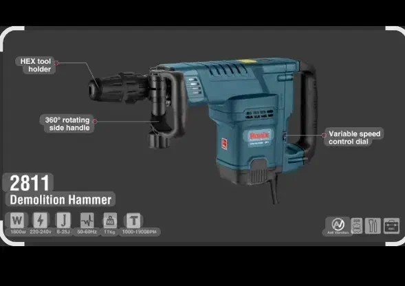 چکش تخریب۲۸۱۱رونیکس ده کیلو|ماشین‌آلات صنعتی|مسجد سلیمان, |دیوار