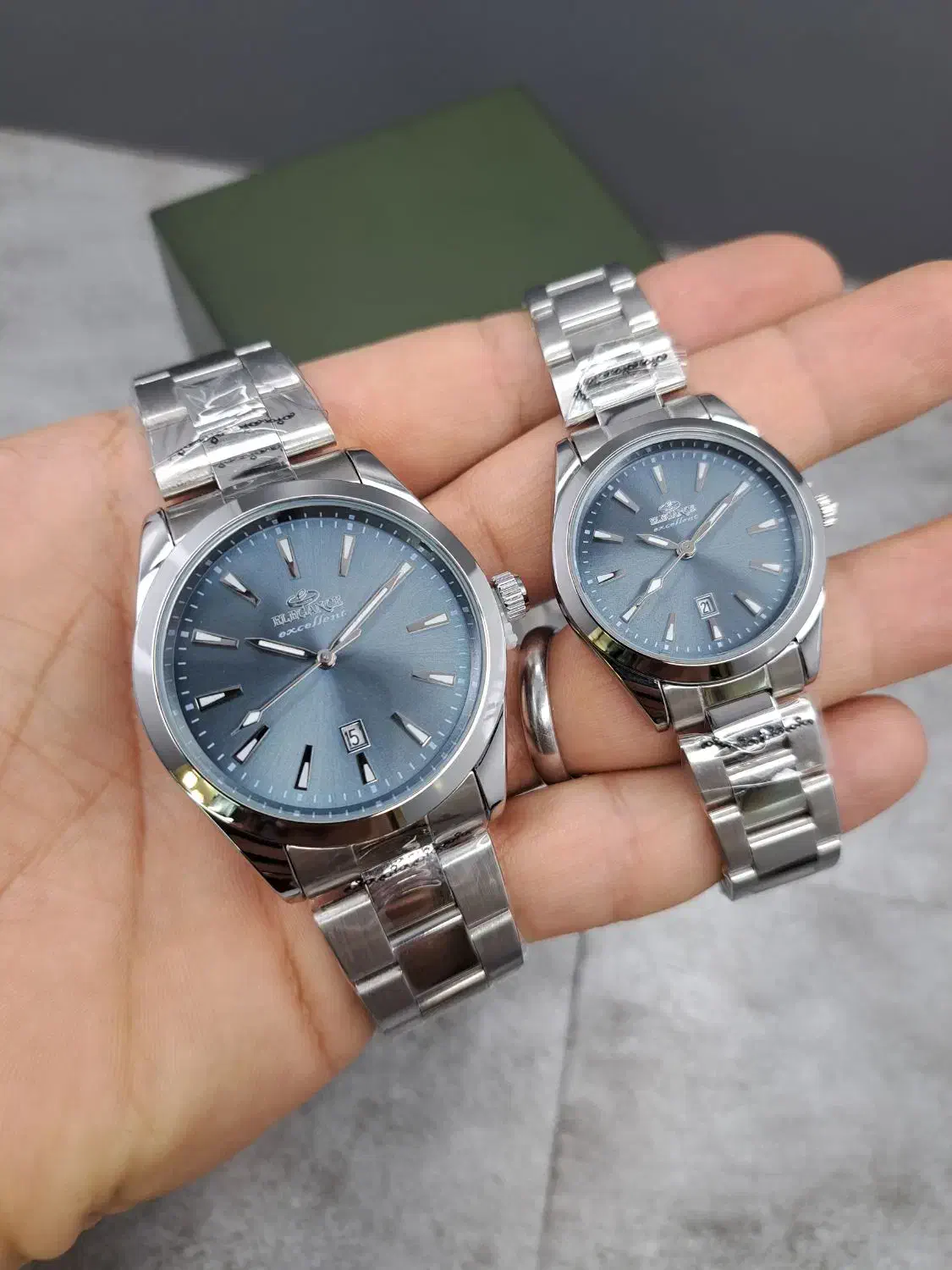 ست الگانس امگایی با رنگ صفحه خوشرنگ آبی|ساعت|اصفهان, قائمیه|دیوار