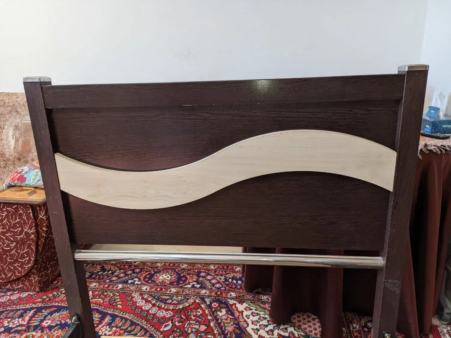 تخت تک نفره کشو دار|تخت و سرویس خواب|شهمیرزاد, |دیوار