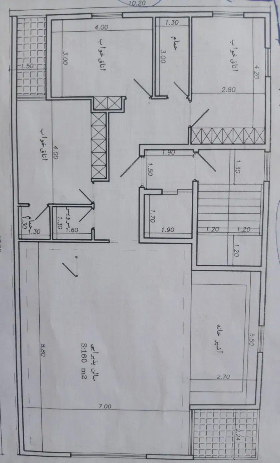 ۱۶۰ متری/بلوار امام شرقی/زیباشهر/فوق کاسبی|پیشفروش املاک|اهواز, زیباشهر|دیوار
