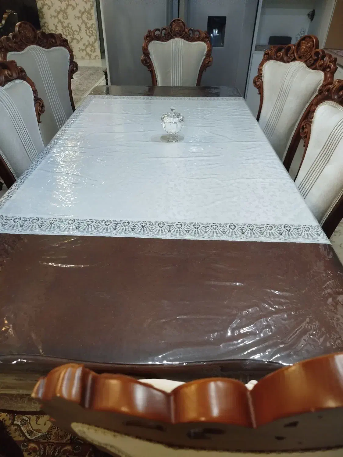 میز غذاخوری 8 نفره چوب راش بسیار زیبا تمیز|میز و صندلی غذاخوری|قزوین, |دیوار