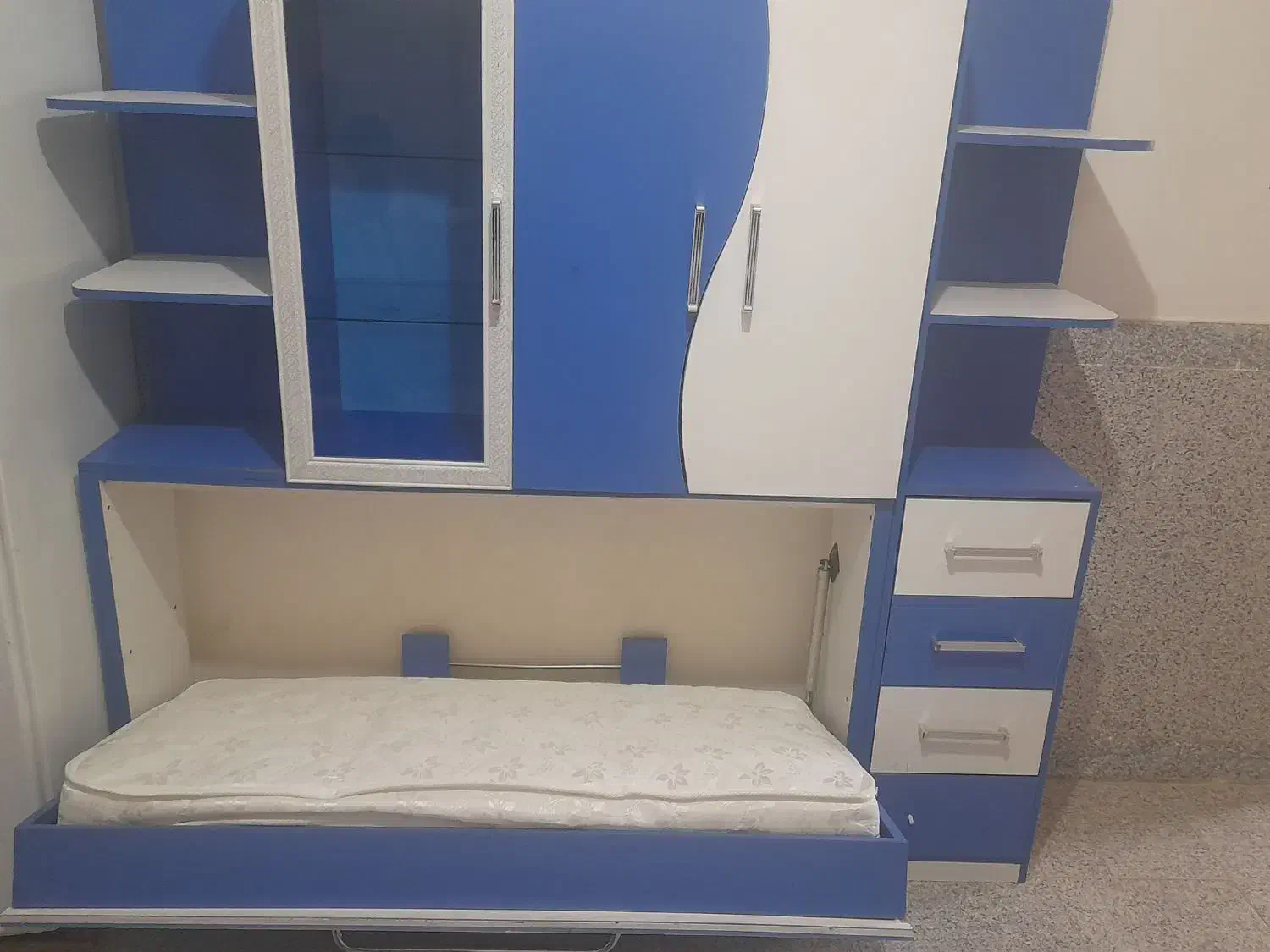 کمد و تخت بچه سرهم|تخت و سرویس خواب|فرخشهر, |دیوار