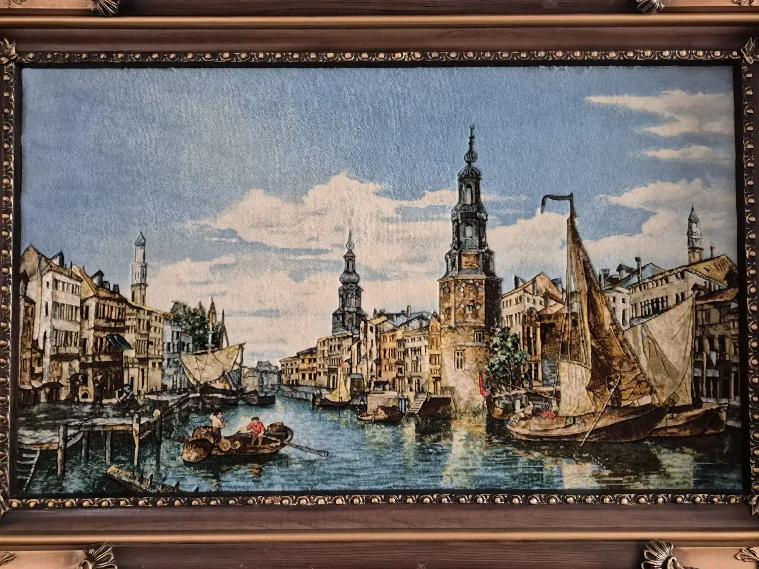 تابلو فرش طرح ونیز|تابلو فرش|تهران, شکوفه|دیوار