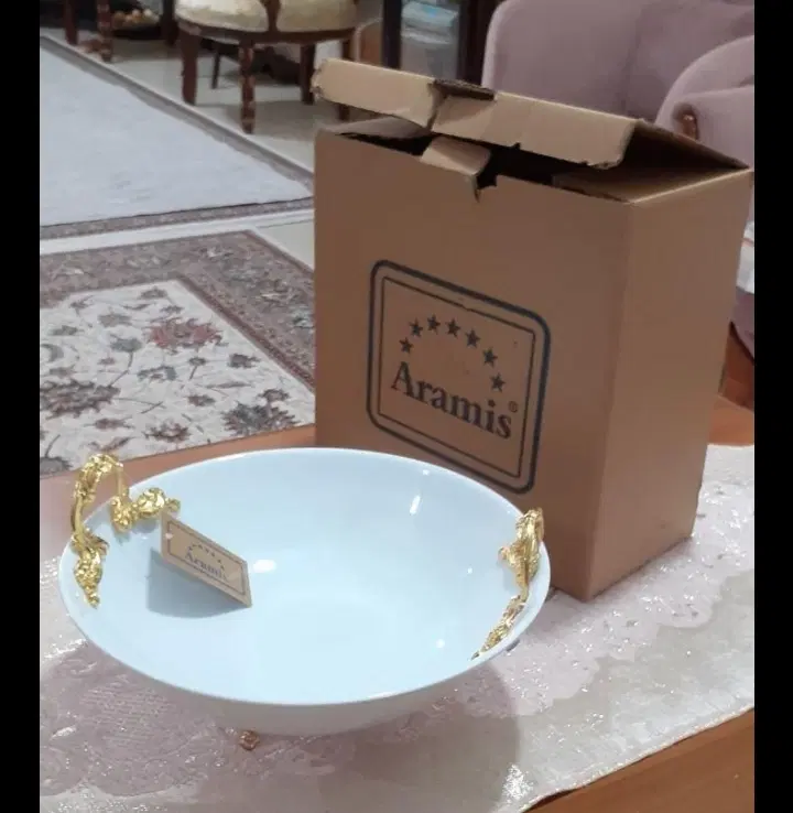کشکول عسلی نوستالوژی. میوه خوری چینی|ظروف سرو و پذیرایی|تهران, شهرک دریا|دیوار