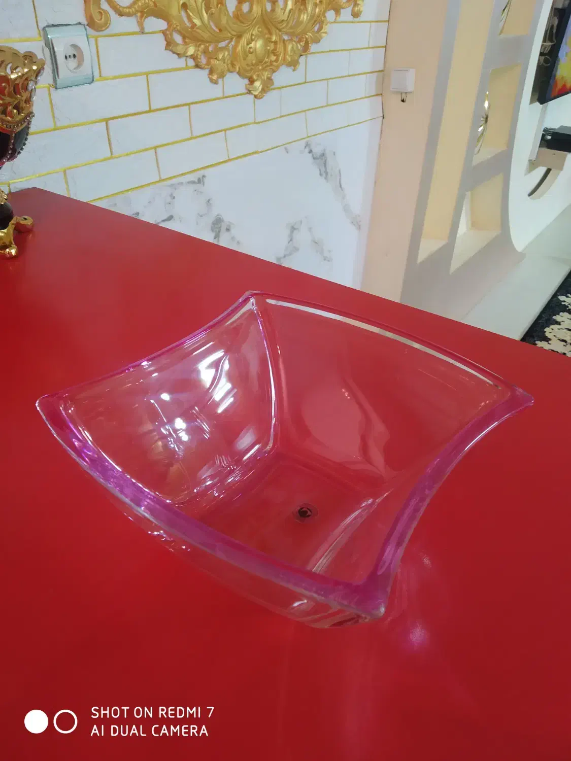 یک عدد جامیوه ای خوش رنگ وشفاف وکلمن شیشه ای|ظروف سرو و پذیرایی|زاهدان, |دیوار