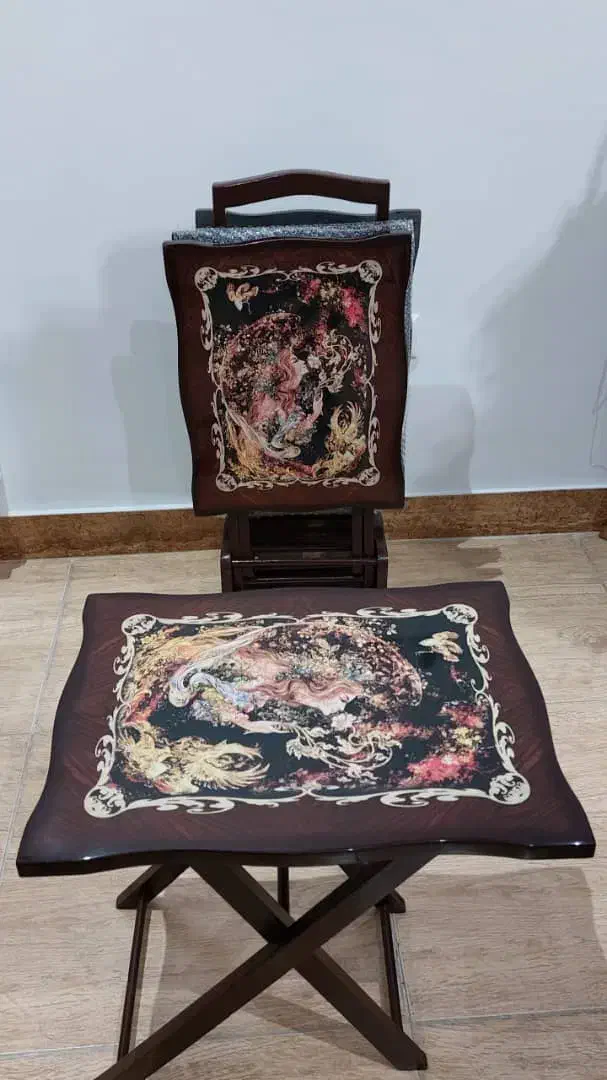 میز عسلی مستطیلی ۴ تایی تاشو ، چوب MDF براق|مبلمان خانگی و میز عسلی|رشت, لاکانی|دیوار