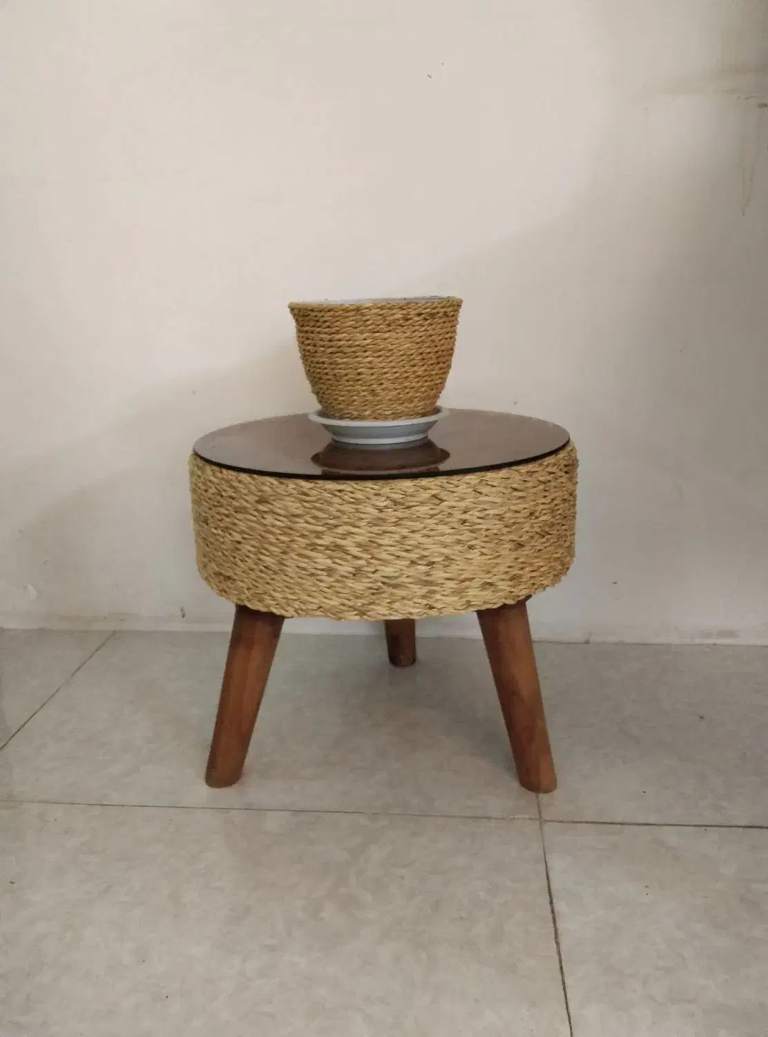 میزحصیری باگلدان|صنایع دستی و سایر لوازم تزئینی|مشهد, جانباز|دیوار