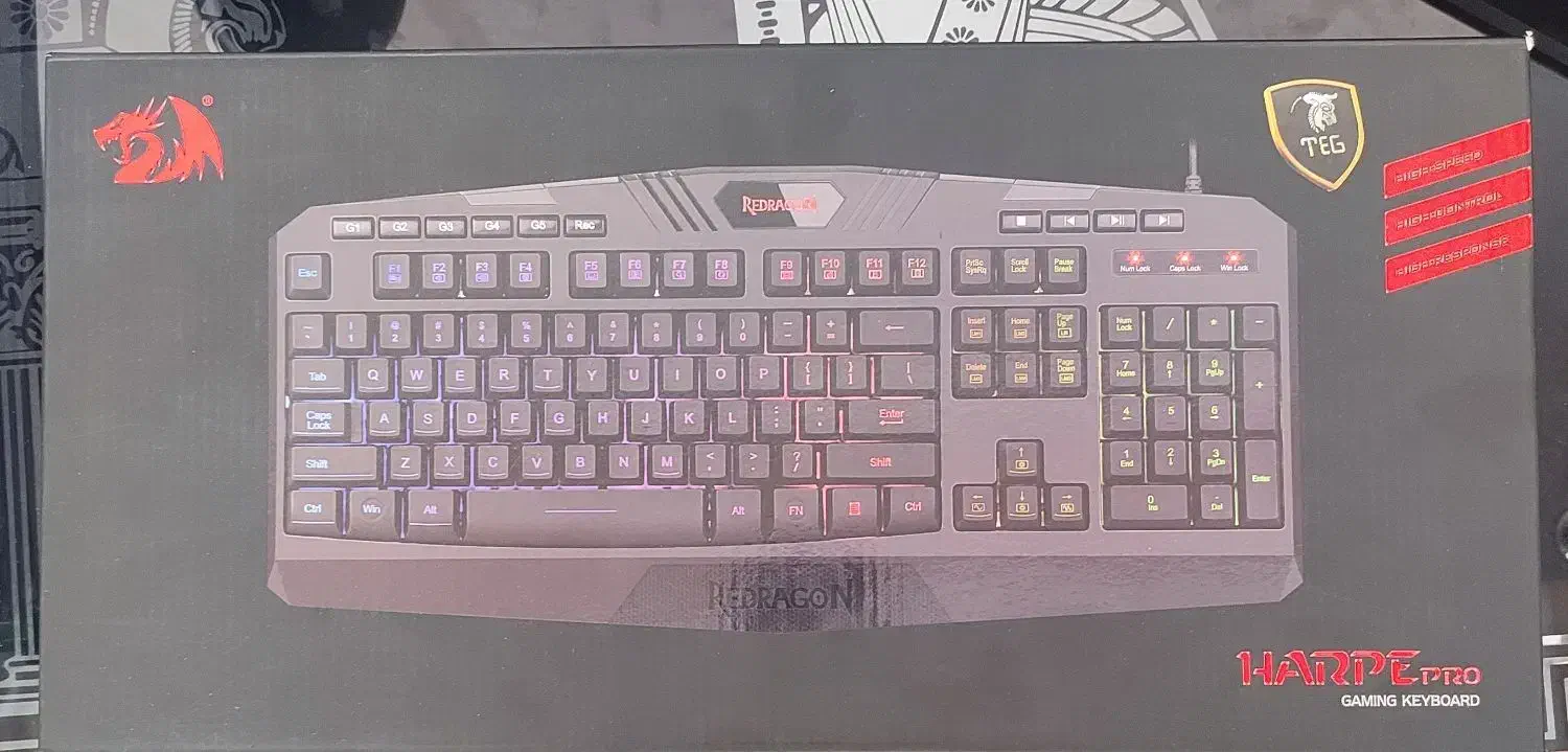 کیبورد گیمنیگ حرفه ای ردراگون مخصوص بازی|قطعات و لوازم جانبی رایانه|شهرضا, |دیوار