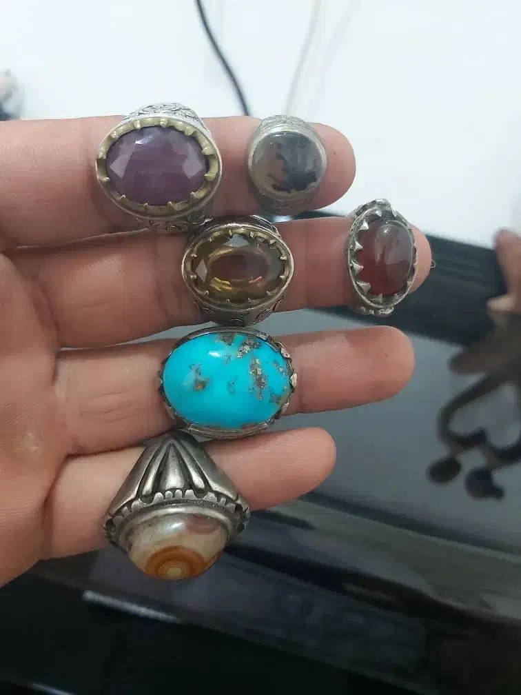 انگشتر نقره دست ساز 6عدد|جواهرات|بوشهر, |دیوار