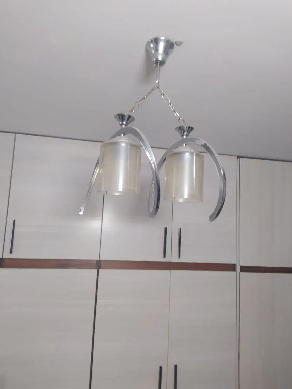 لوستر فانتزی فلزی شیک|لوستر و چراغ آویز|برخوار, |دیوار