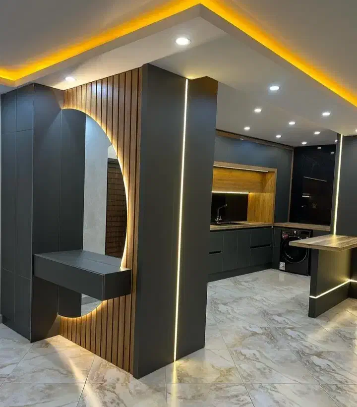 کناف بازسازی کابینت کاغذ دیواری پارکت ترمووال پرده|خدمات پیشه و مهارت|اراک, |دیوار