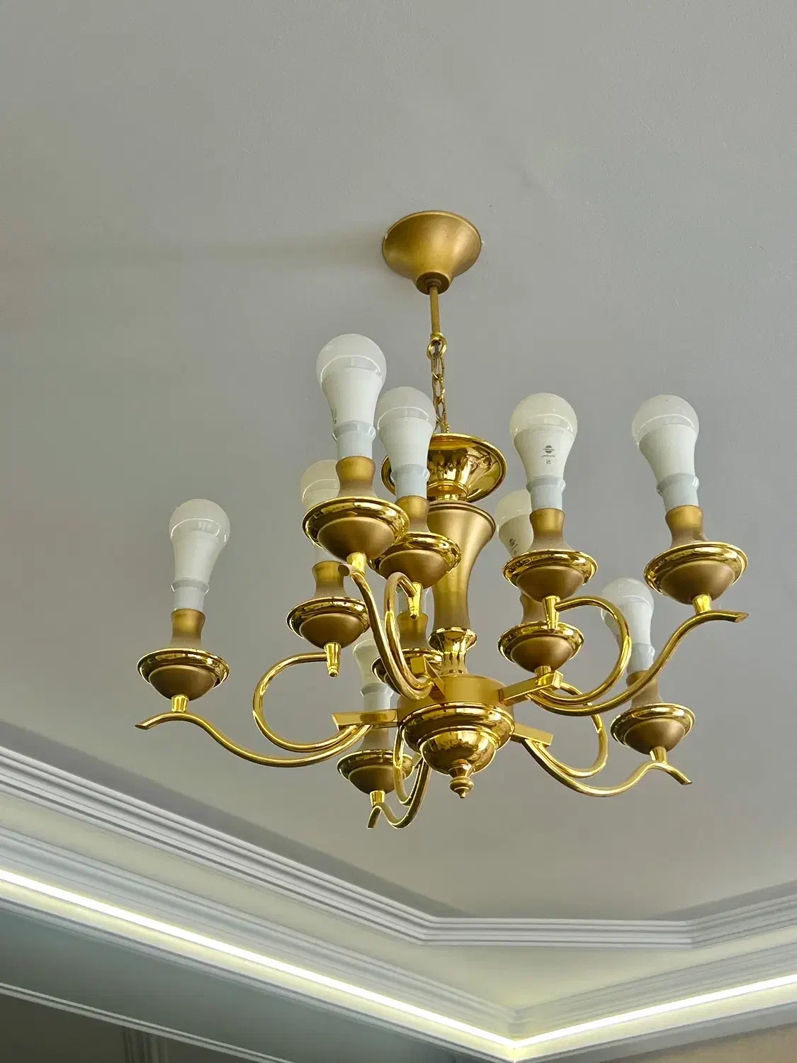 ۴عدد لوستر طلایی|لوستر و چراغ آویز|تبریز, |دیوار