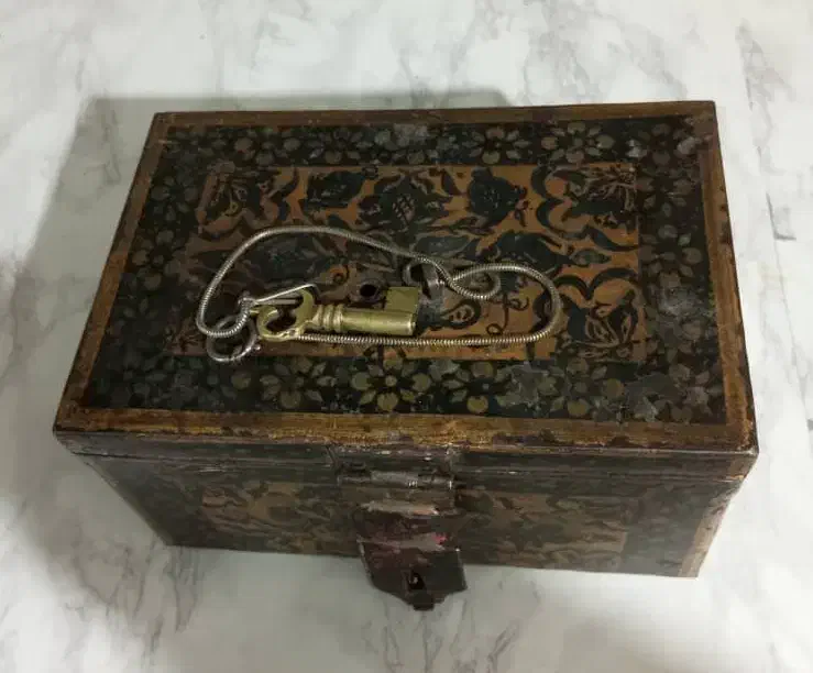 صندوقچه ی فولادی دوران صفوی|کلکسیون اشیاء عتیقه|سنندج, |دیوار