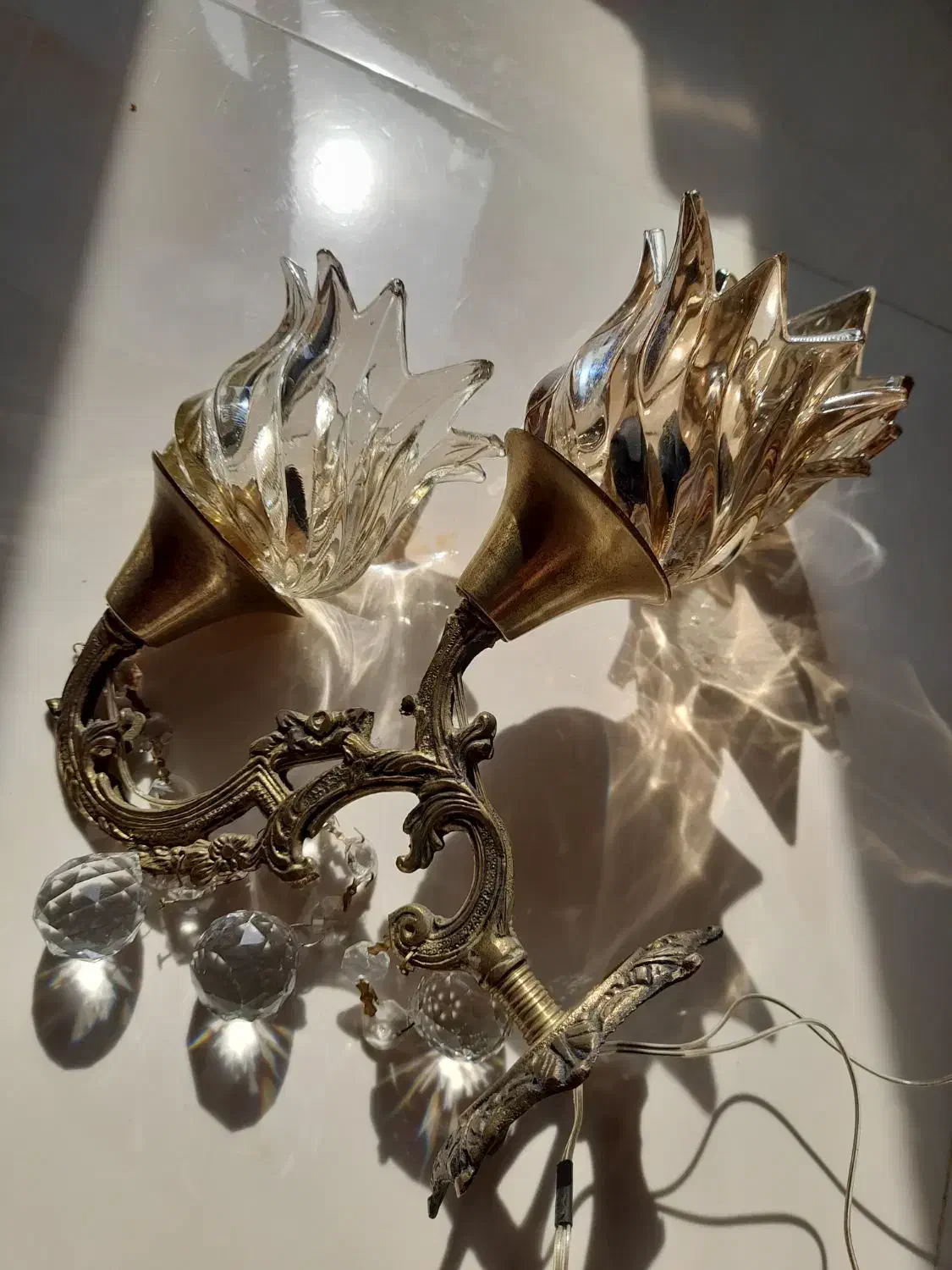 لوستر دیواری دیوارکوب  دیوار کوب برنز|لوستر و چراغ آویز|تهران, وردآورد|دیوار