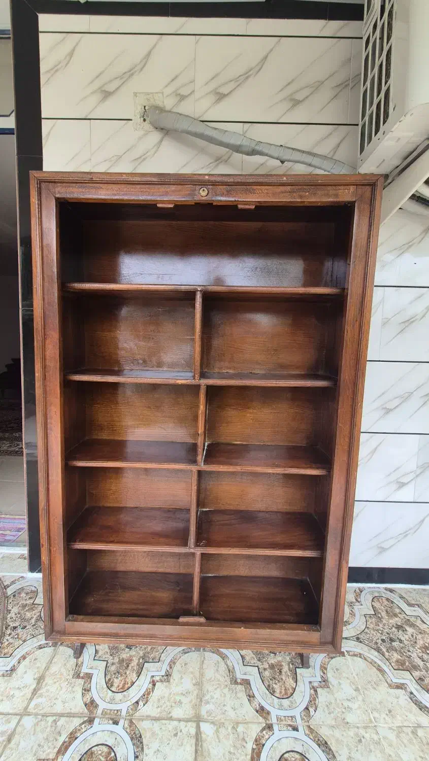 کتابخانه چوبی|کتابخانه، شلف، قفسه‌های دیواری|رضوانشهر, |دیوار