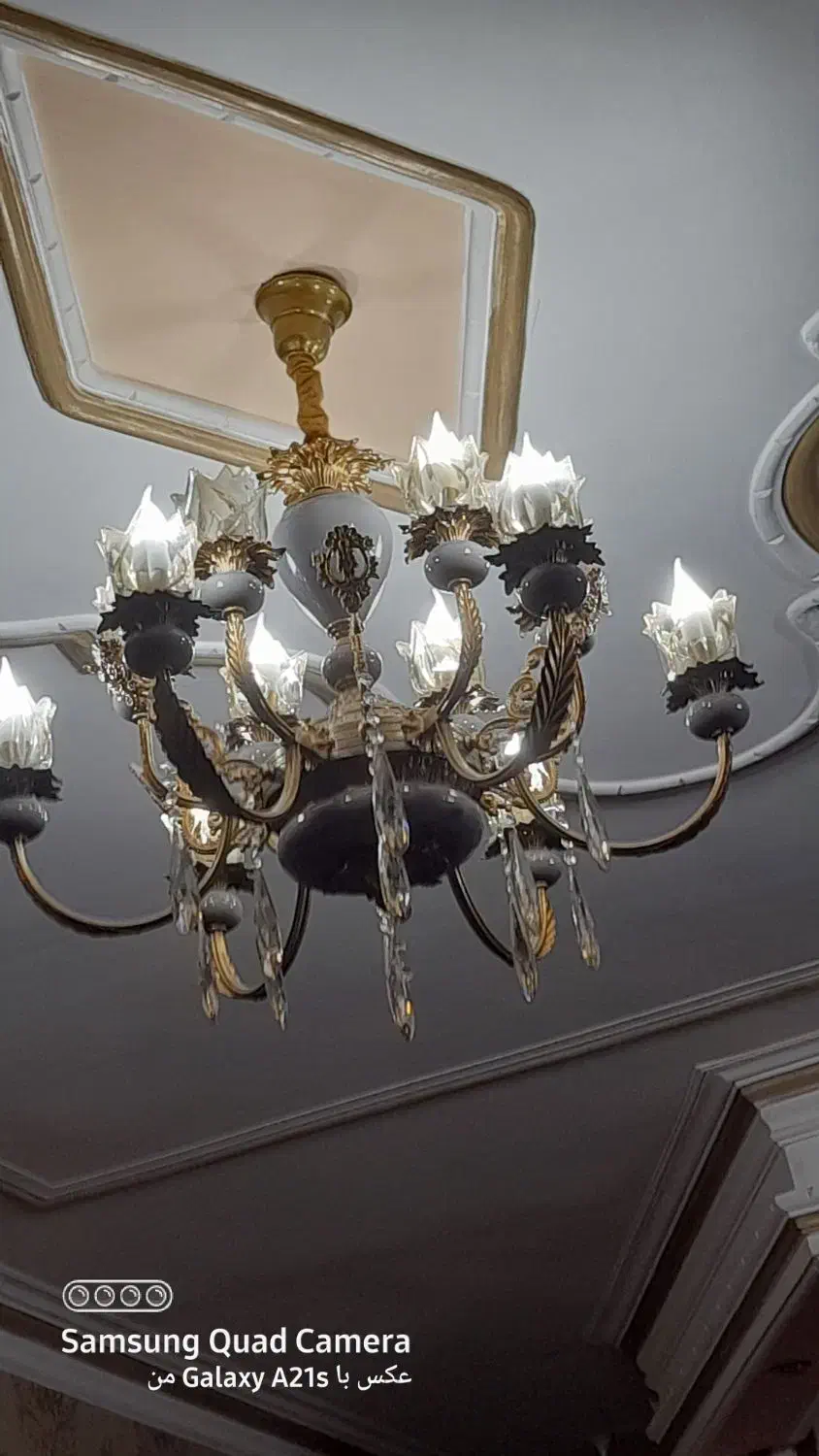 لوستر ۱۲ شعله|لوستر و چراغ آویز|الیگودرز, |دیوار