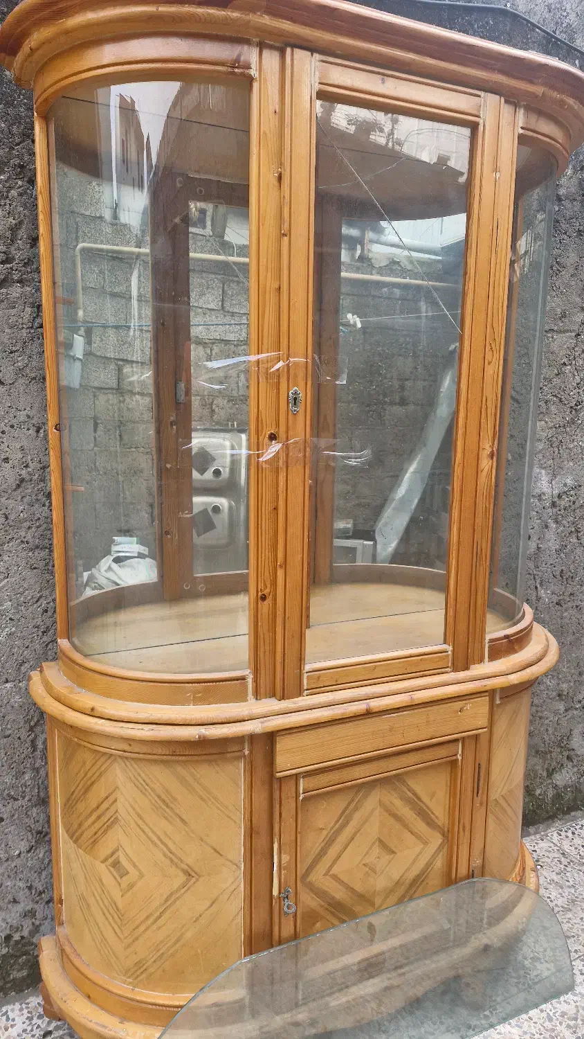 بوفه آیینه دار  نراد دو تیکه|بوفه، ویترین، کنسول|رشت, آب و برق|دیوار