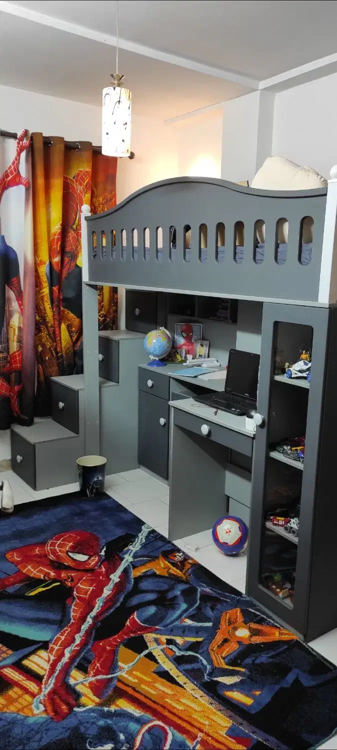 تخت خواب نوجوان و جوان دو طبقه|تخت و سرویس خواب|لنگرود, |دیوار