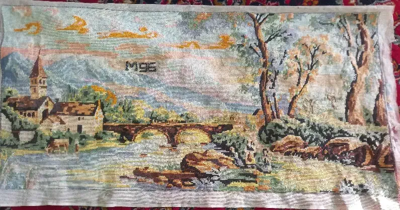 کبلن دستبافت قدیمی|تابلو فرش|اراک, |دیوار