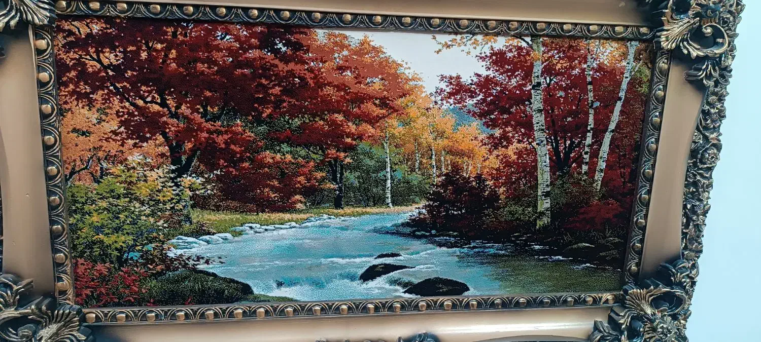 تابلو فرش ماشینی و نقاشی گیتار|تابلو فرش|قزوین, |دیوار