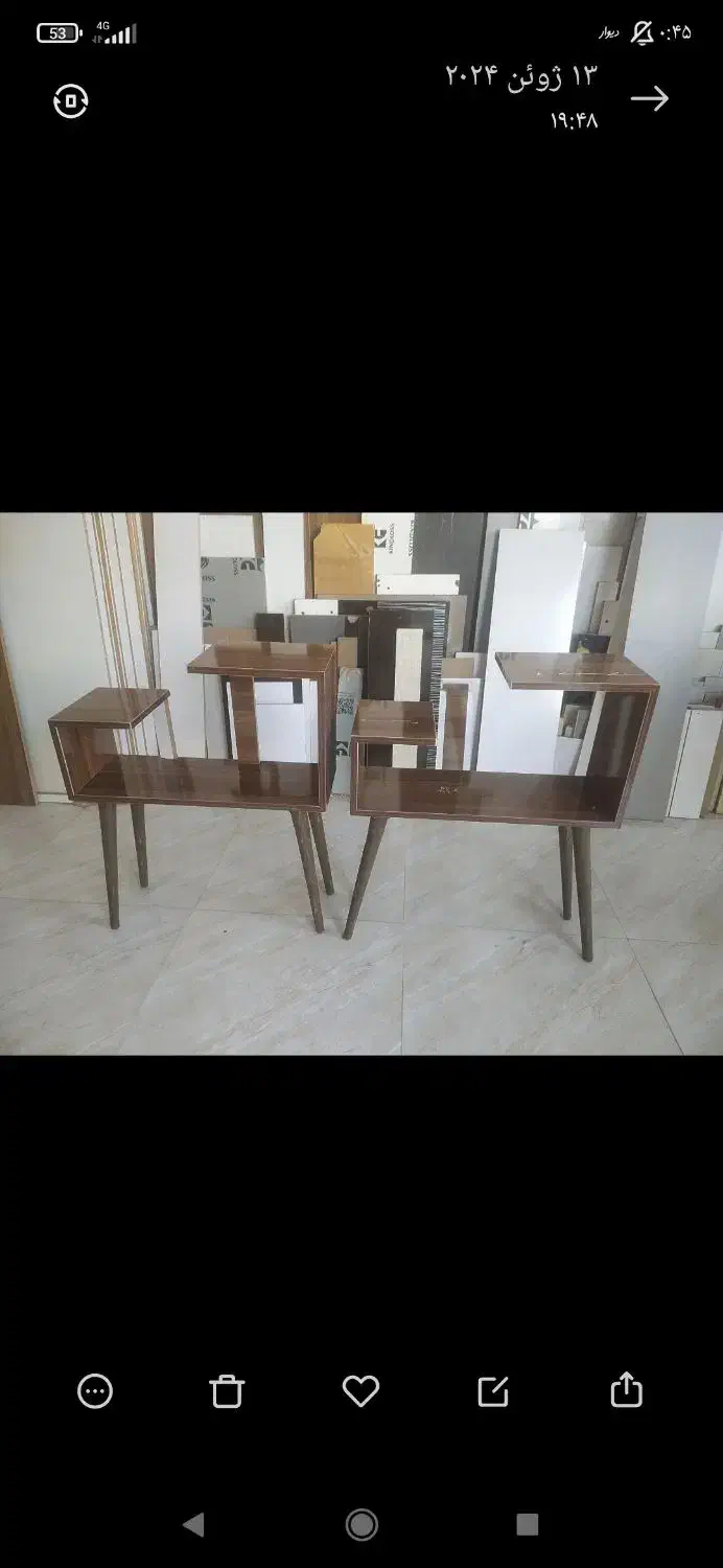 میز تلفن چوبی کلاسیک|میز تلفن|سنندج, |دیوار