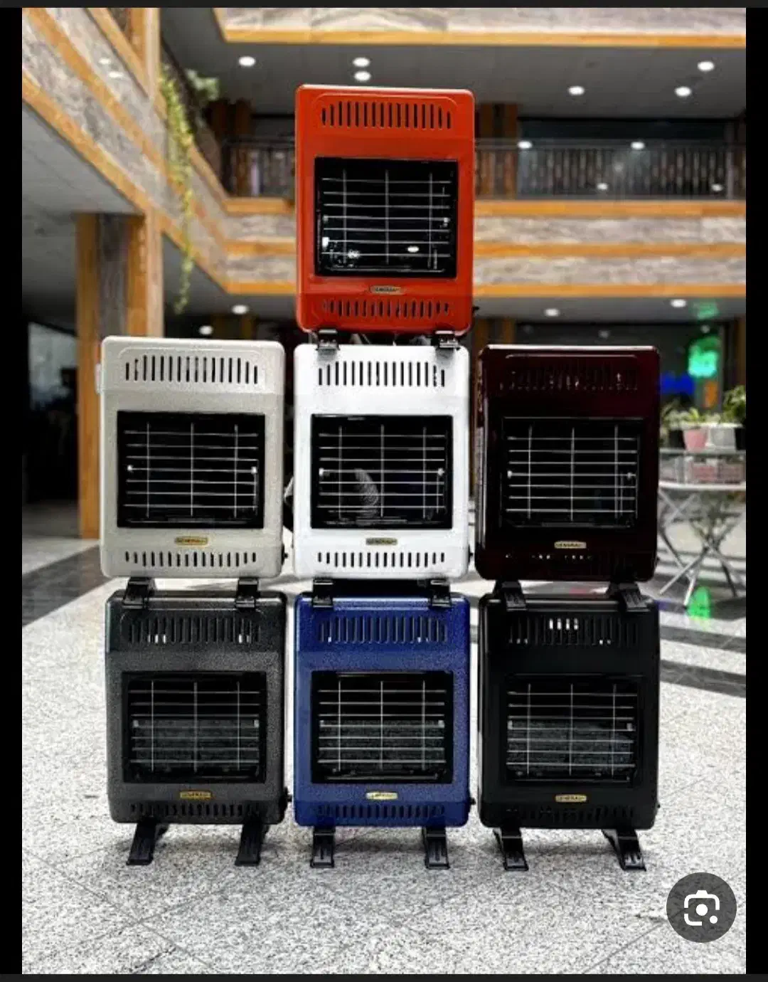 بخاری مرکزی نمایشگاه شعله ی سنسور دار پاک خزر|بخاری، هیتر، شومینه|شیراز, کفترک|دیوار