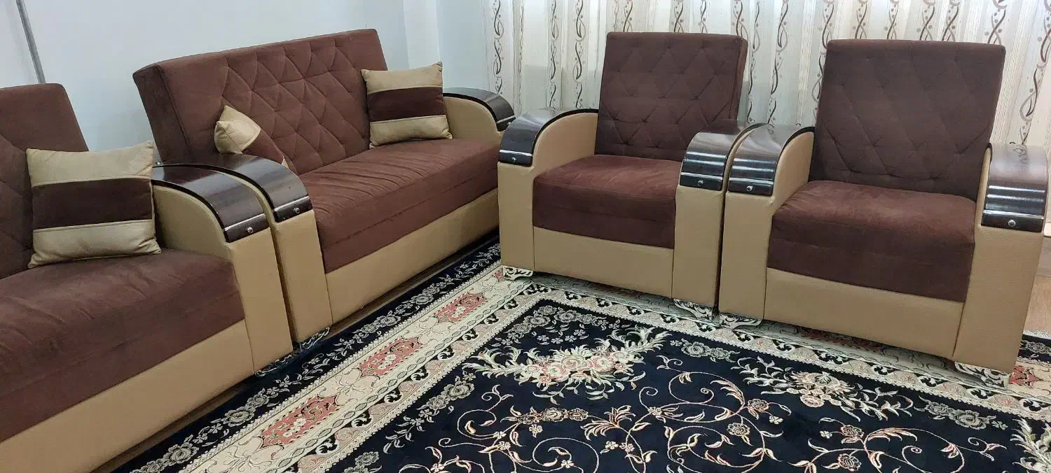 مبل ۷نفره در حد نو|مبلمان خانگی و میز عسلی|بانه, |دیوار