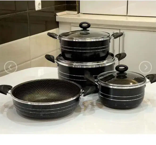 سرویس قابلمه و تابه لانه زنبوری 7 پارچه هلنا|ظروف پخت‌وپز|بهارستان, |دیوار