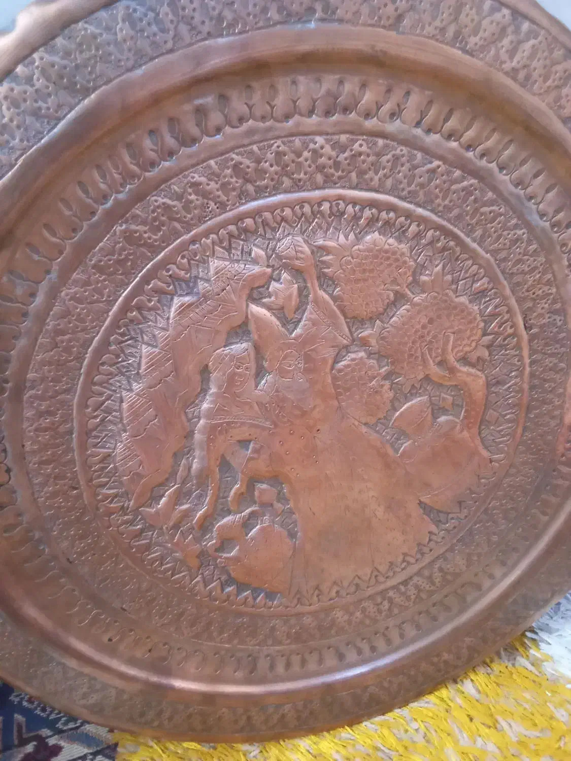 سینی مسی|کلکسیون اشیاء عتیقه|قیامدشت - خاورشهر, |دیوار