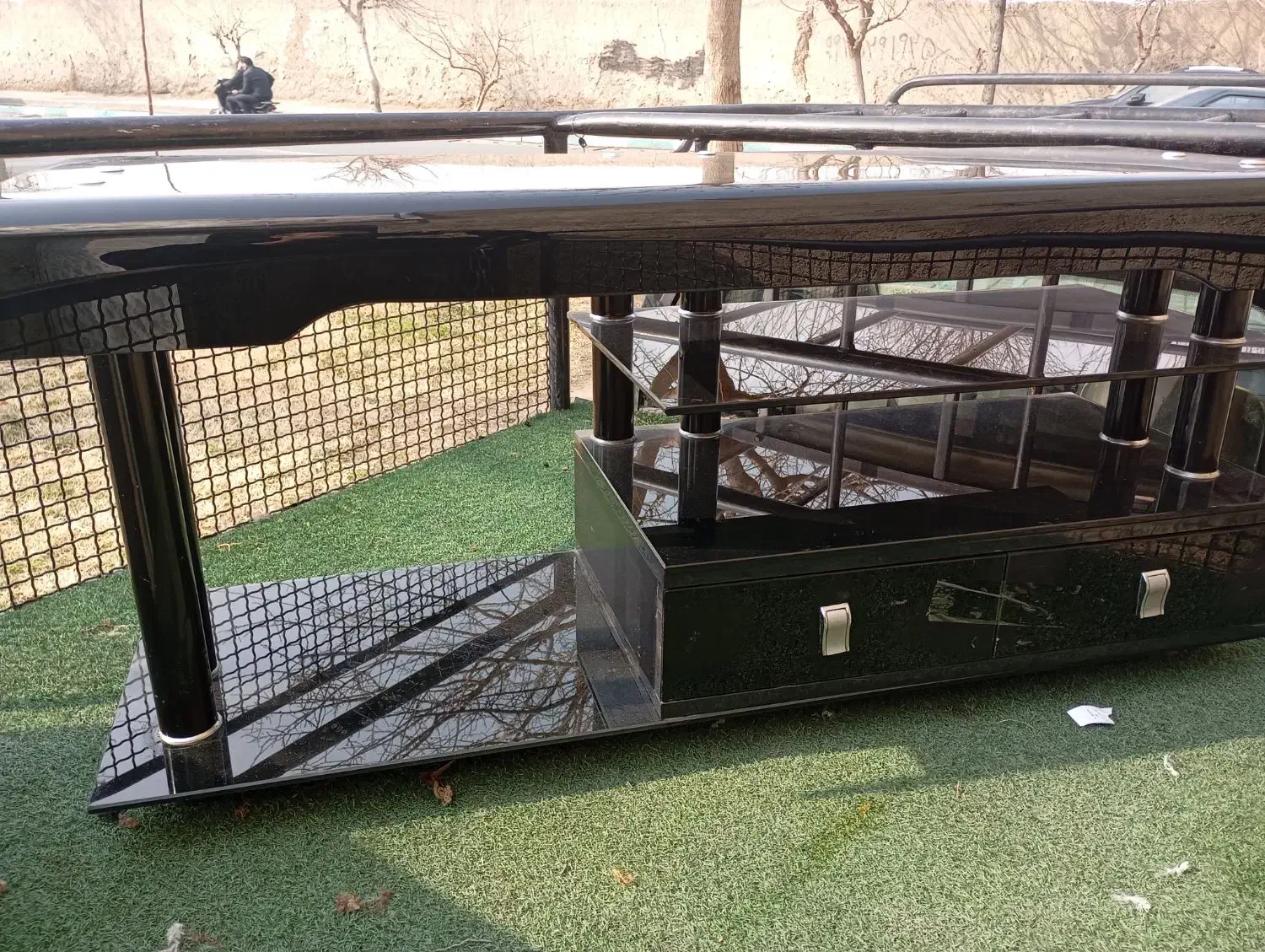 میز تی وی شیشه ای تمیز دو کشو|میز تلویزیون|تهران, یافت آباد جنوبی|دیوار