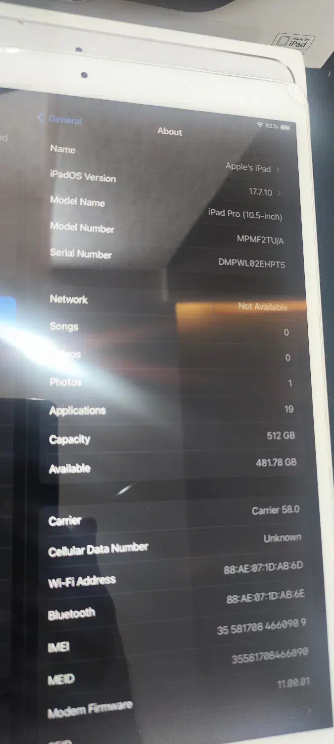 آیپد پرو 10.5 اینچی 512 wifi+cell + کنترولر بازی|تبلت|شیراز, وصال|دیوار