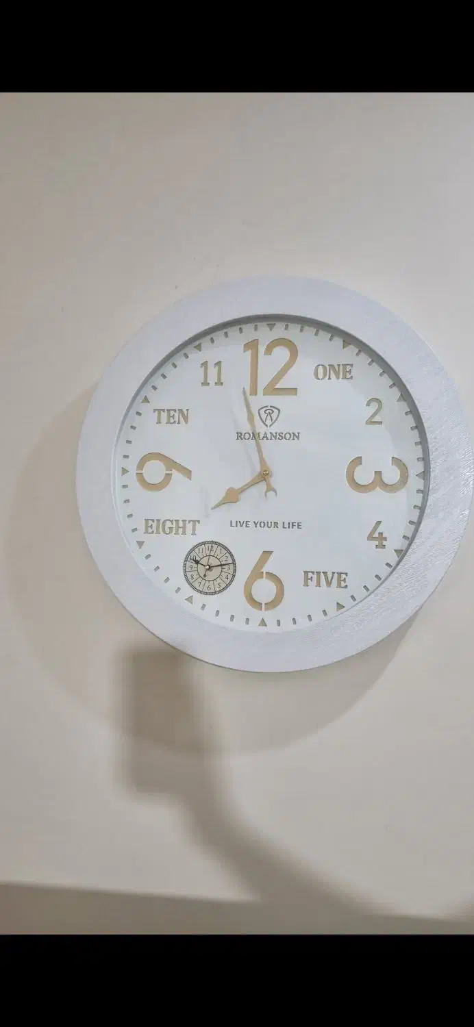 ساعت دیواری رومانسون با قطر ۵۵ نو و تمیز|ساعت دیواری و تزئینی|سبزوار, کوی بهار|دیوار