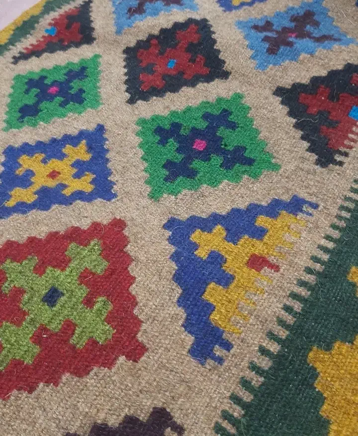 گلیم دست باف|گلیم، جاجیم، گبه|یزد, |دیوار