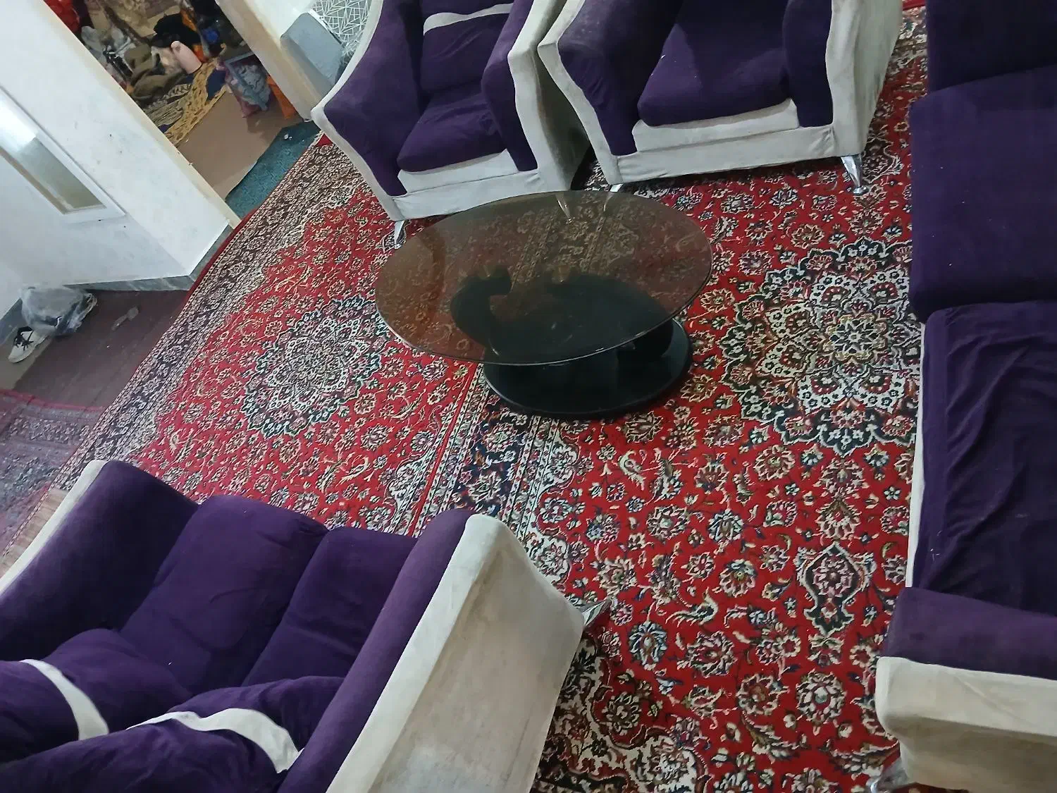 مبل ۷ نفره کامل با میز|مبلمان خانگی و میز عسلی|شوش, |دیوار