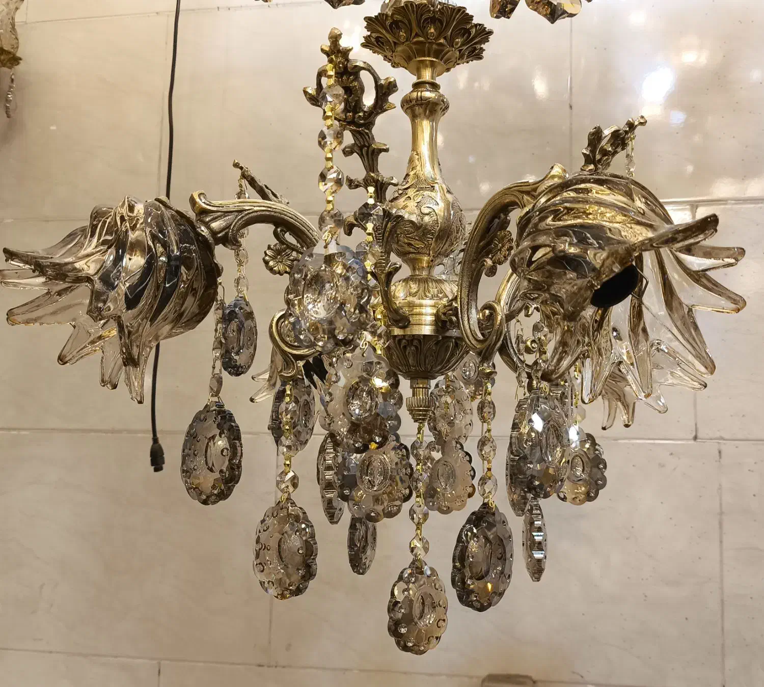 لوستر برنز. مدل واژگون|لوستر و چراغ آویز|قم, خداکرم|دیوار