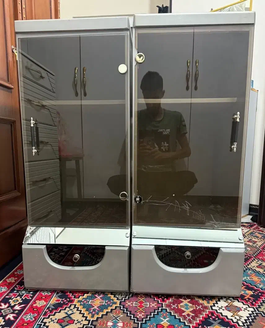 دراور ویترین دو قولو ، جا دار درب شیشه ای|بوفه، ویترین، کنسول|اصفهان, کوی شهید کشوری|دیوار