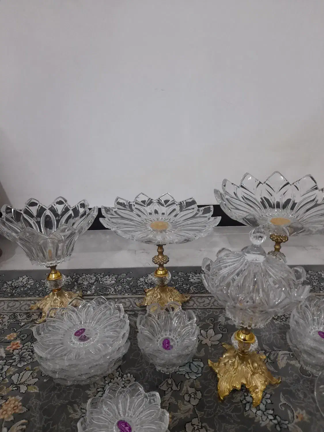 سرویس کریستال اجیل خوری شش نفره|ظروف سرو و پذیرایی|رباطکریم, کیکاور|دیوار