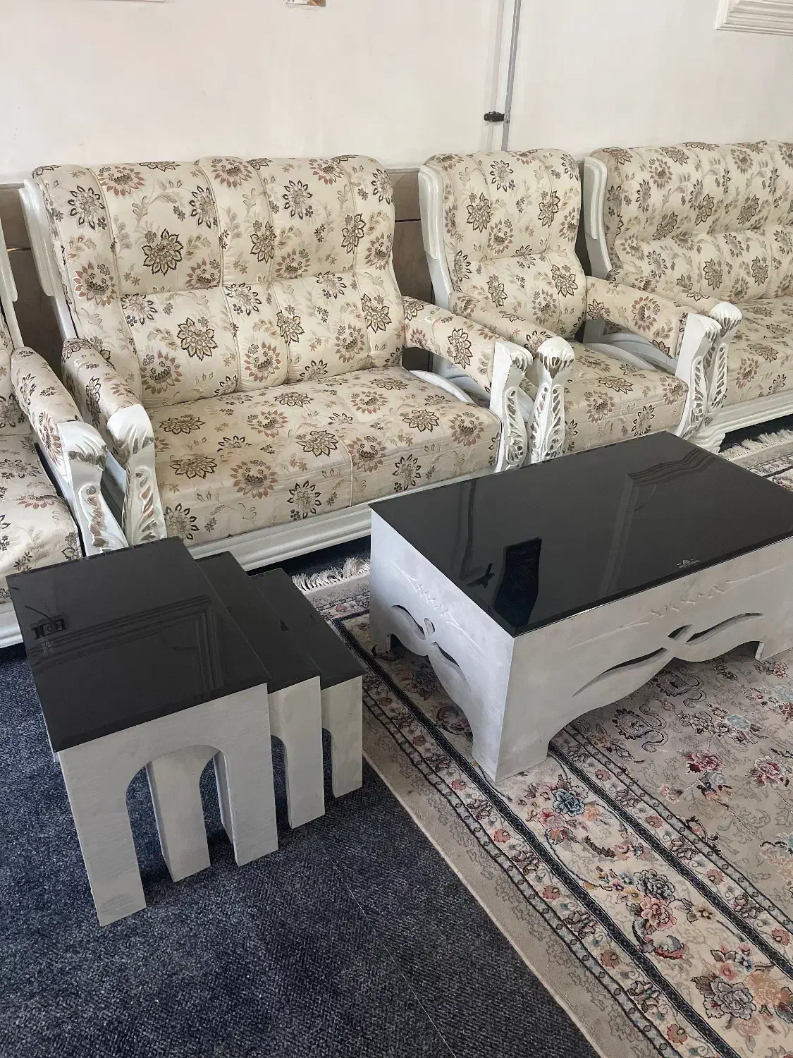 مبل ۷ نفره با عسلی|مبلمان خانگی و میز عسلی|کلاله, |دیوار