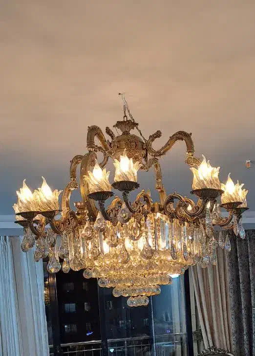 لوستر برنجی ۱۶. شاخه|لوستر و چراغ آویز|اصفهان, مهدی آباد|دیوار