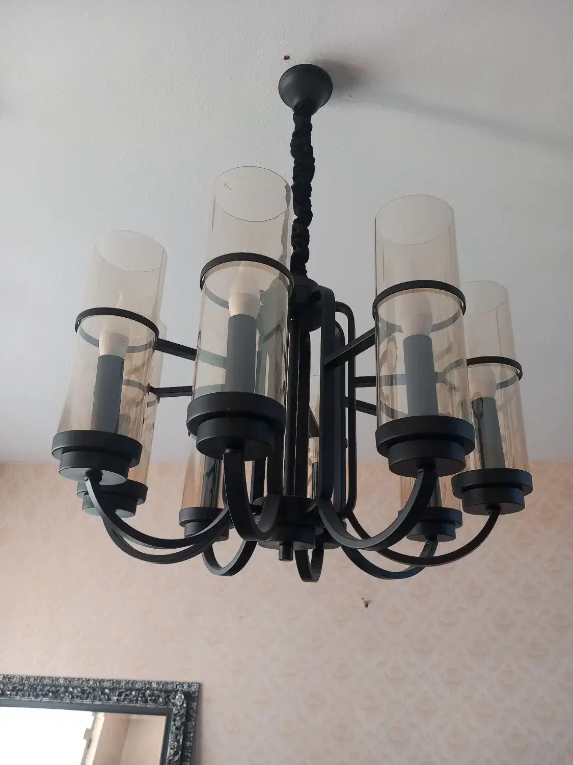 لوستر ۸ شعله فلزی|لوستر و چراغ آویز|لاهیجان, بازکیاگوراب|دیوار