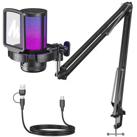 میکروفون کندانسور maono dgm20 همراه با پایه بازویی|قطعات و لوازم جانبی رایانه|تهران, نجات اللهی|دیوار