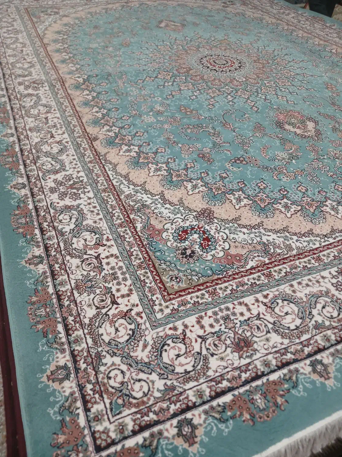 ۲تخته فرش ۱۲متری ۷۰۰شانه آبی|فرش|لنجان, |دیوار