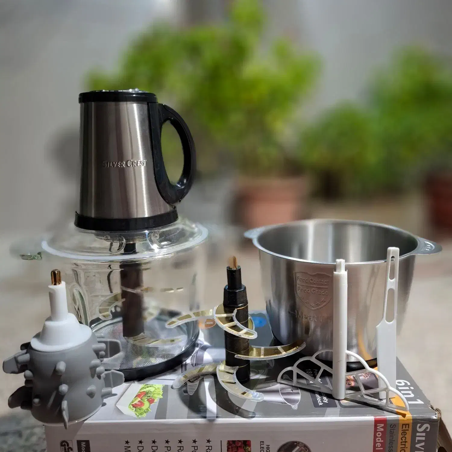 خردکن برقی غذاساز سیلور کرست 6 تیغ طلایی حک شده|خردکن، آسیاب، غذاساز|مشهد, کارمندان دوم|دیوار