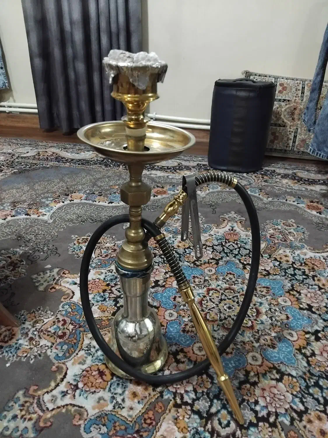 قلیان برنجی طلایی|کلکسیون و سرگرمی|رشت, علی آباد|دیوار